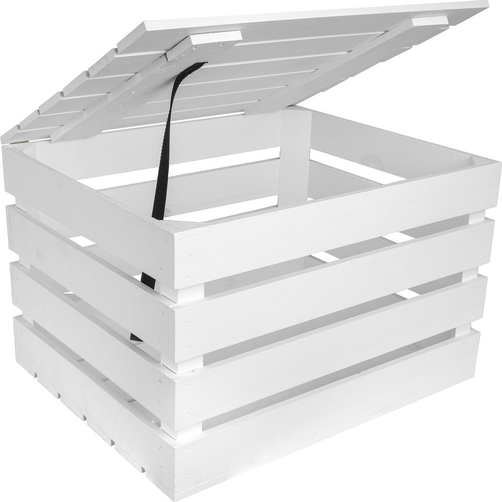 Creative Deco Grande Boite Rangement en Bois Blanc 50 x 40 Image du produit 