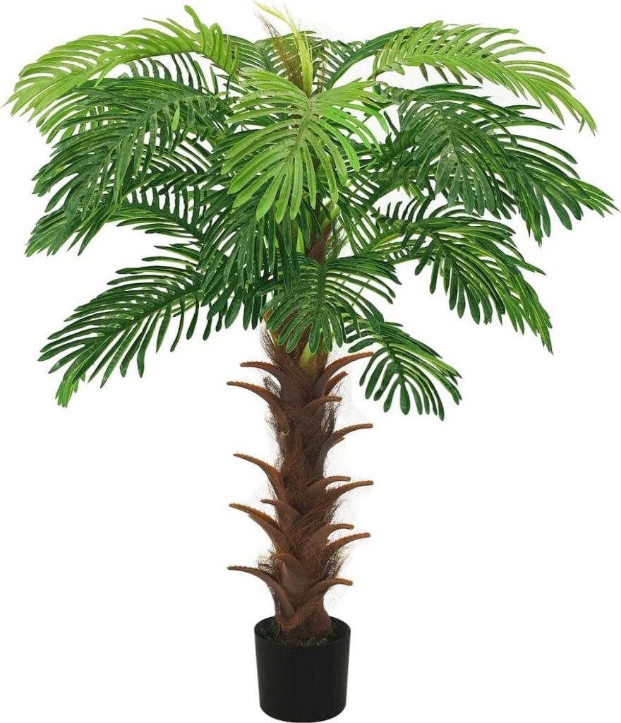 vidaXL Umělá palma Cycas s květináčem 140 cm zelená Obrázek produktu 