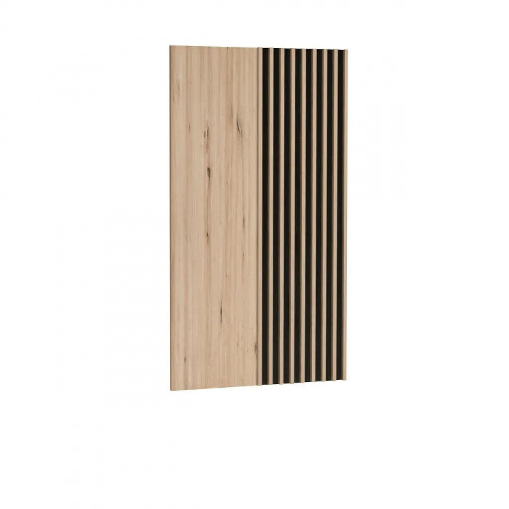 Décoration Murale ORURO 80x138 cm en Bois Chêne Artisan et Finition Noir