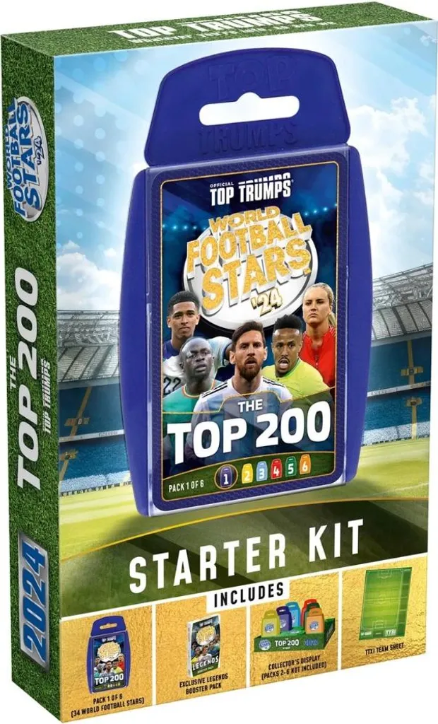 Jeu de cartes Top Trumps World Football Stars anti-ennui enfants