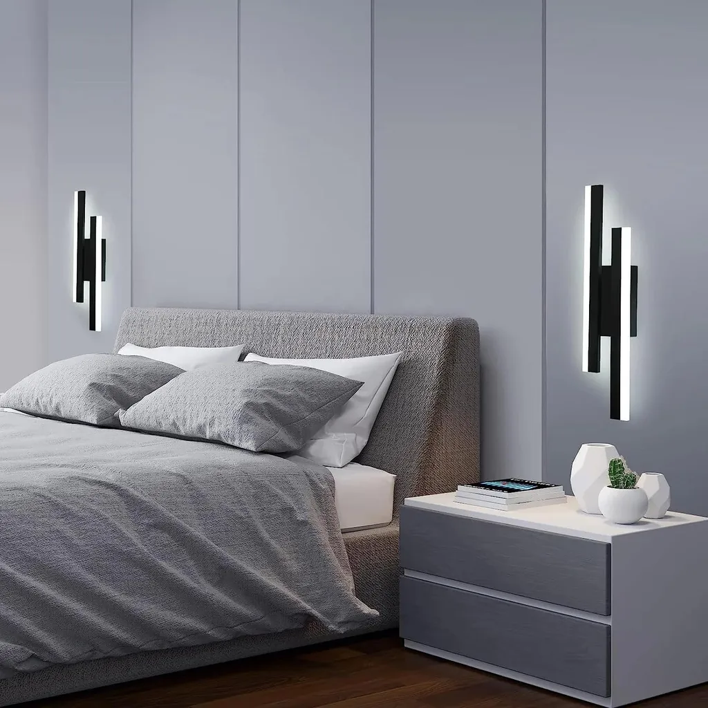 Applique LED lumière blanche 16W avec diffuseur acrylique et châssis noir