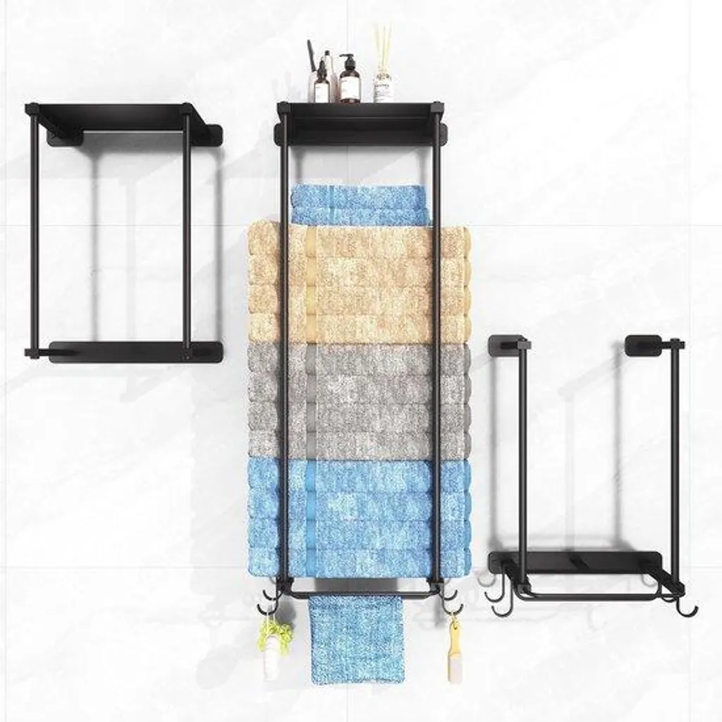 Porte-serviettes mural 76 cm pour organiser votre salle de bain familiale
