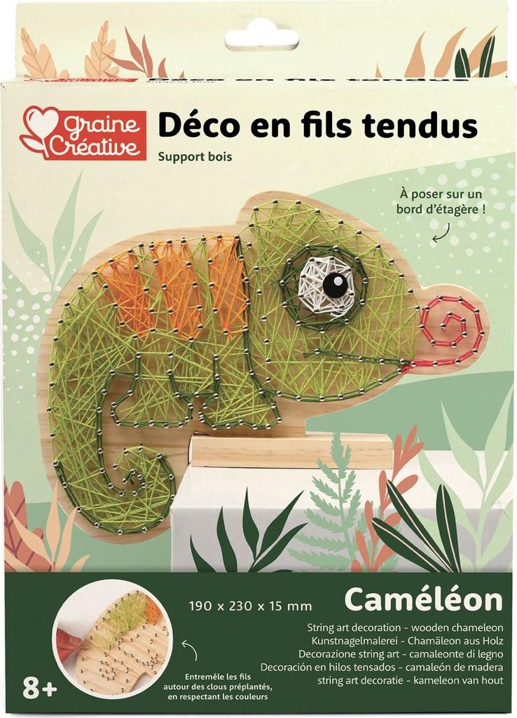 Graine Creative String Art Set - Chamäleon Bastelset bunt