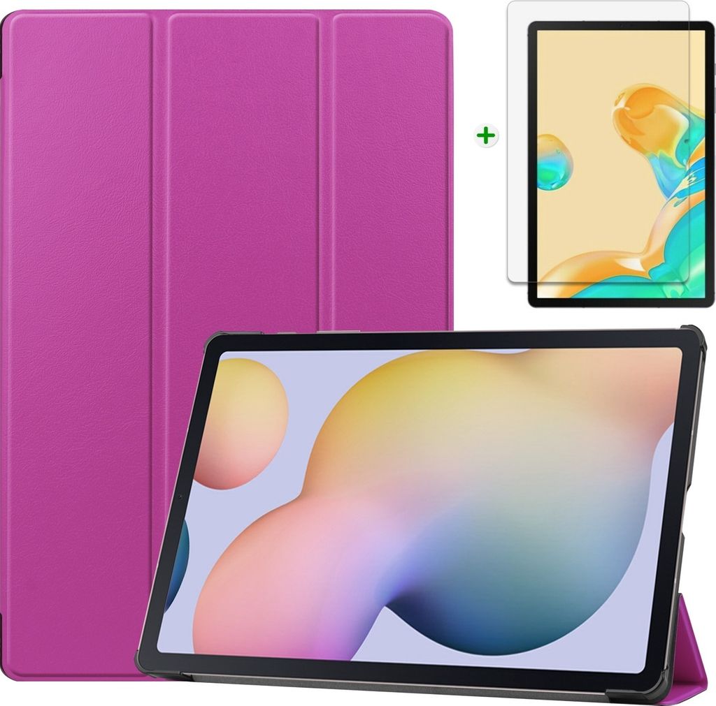 Case2go - Hülle kompatibel mit Samsung Galaxy Tab S7 Plus (2020) - - Kunstleder Tablet Case Schutzhülle - Lila