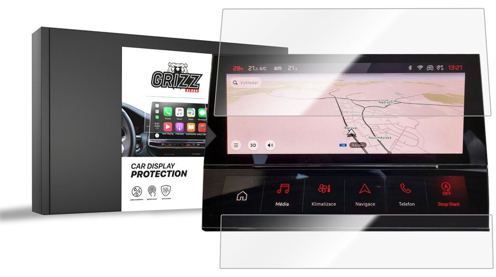 Keramische Autodisplayfolie 2in1 für Peugeot 408 (2022-2025), Grizz Protector