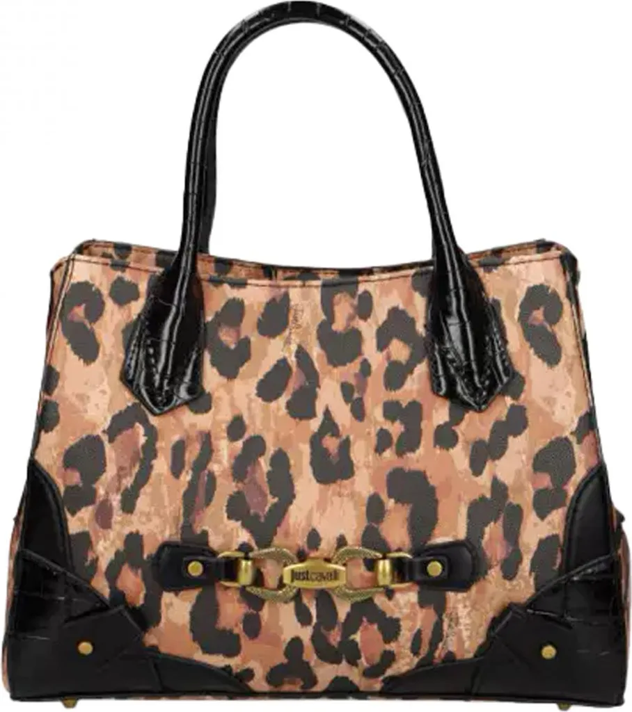 Petit sac Just Cavalli JC Snake Bite avec boucle serpent argentée