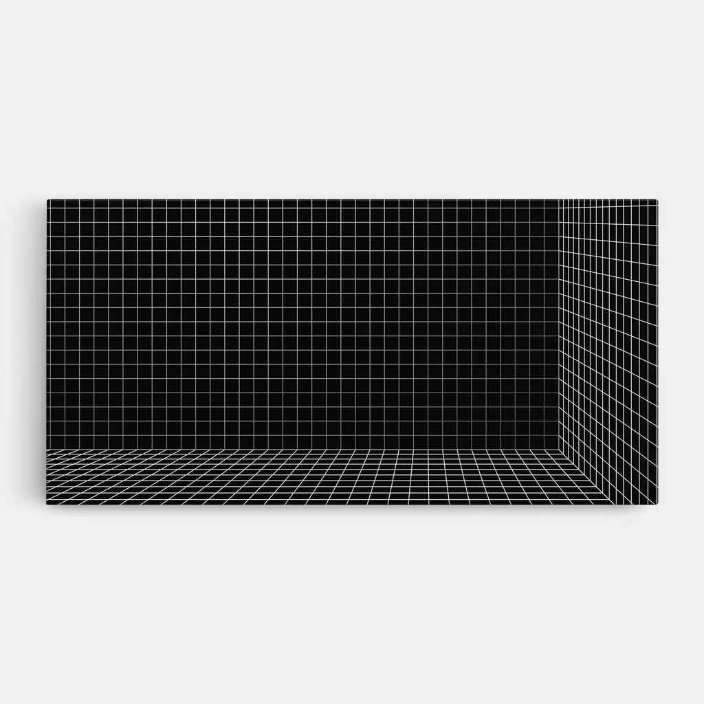 ARTHUB Leinwandbild 40x80 cm, 3d Lines | Wohnzimmerdekoration, Hängende Bilder, Wanddekoration, Heimdekoration, Abstrakte, Geometrische