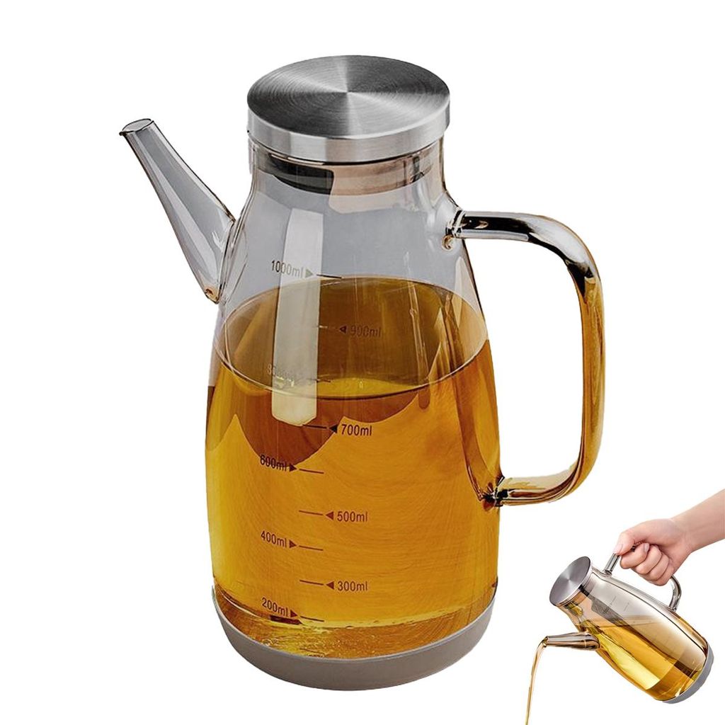 Große Ölkanne 1000 ml – tropffrei mit Skala, Produktbild 