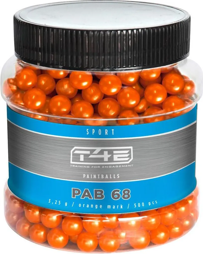 Projectiles de marquage T4E Sport PAB cal. .68 orange - Boîte de 500