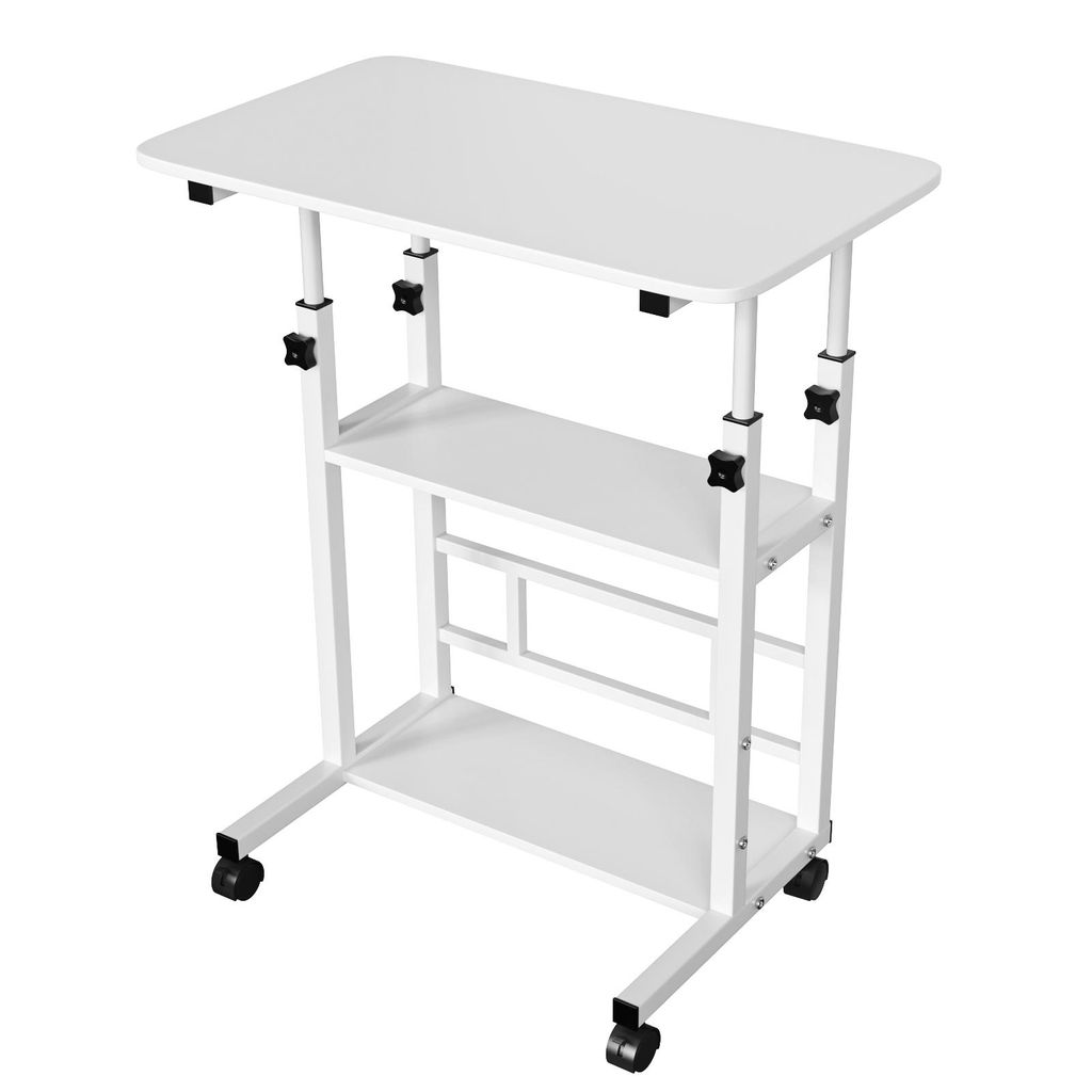 Höhenverstellbar Schreibtische mit Rädern PC Büro 60x40 cm Produktbild 
