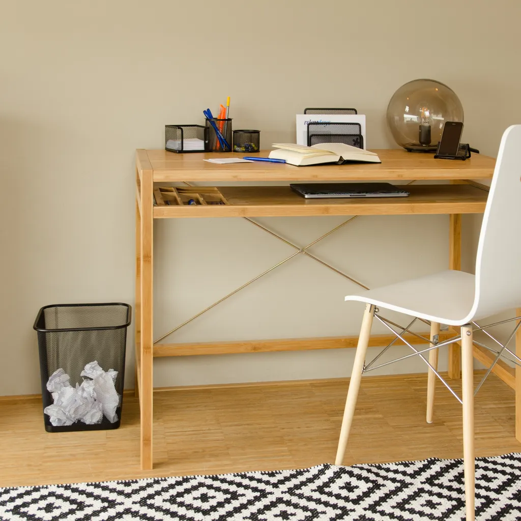 Set de bureau design mesh Relaxdays 6 éléments de rangement solides