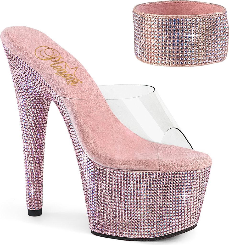 BEJEWELED-712RS Damen Slipper von Pleaser, Transparent Produktbild 