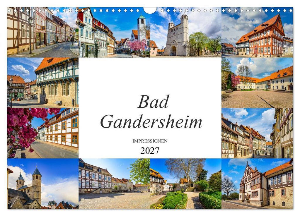 Bad Gandersheim Impressionen (Wandkalender 2027 DIN A3 quer), CALVENDO Monatskalender