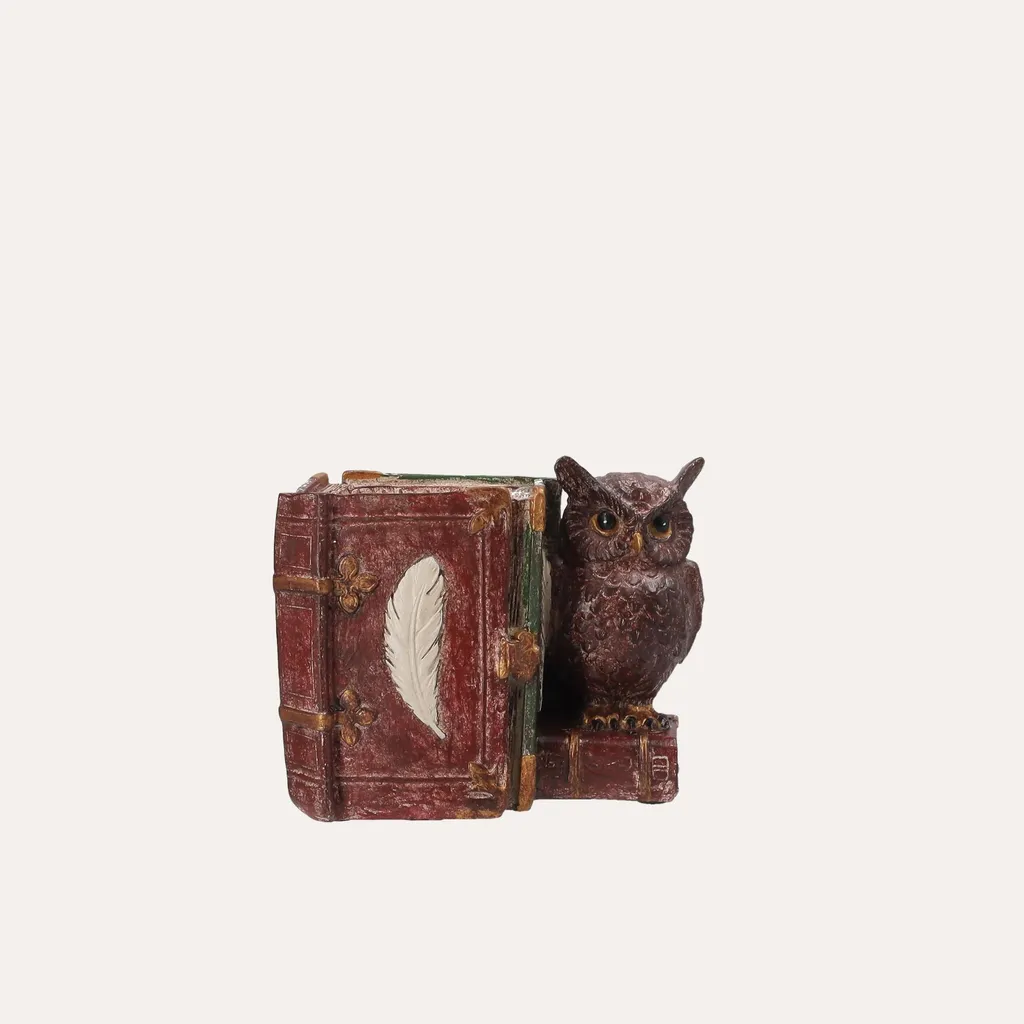 Porte-crayons Civette résine 12 cm - Accessoire de bureau design animalier