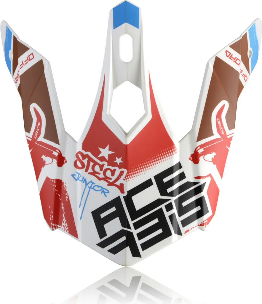 Écran de Casque Acerbis Steel Enfants et Eclipse - Blanc Rouge Noir