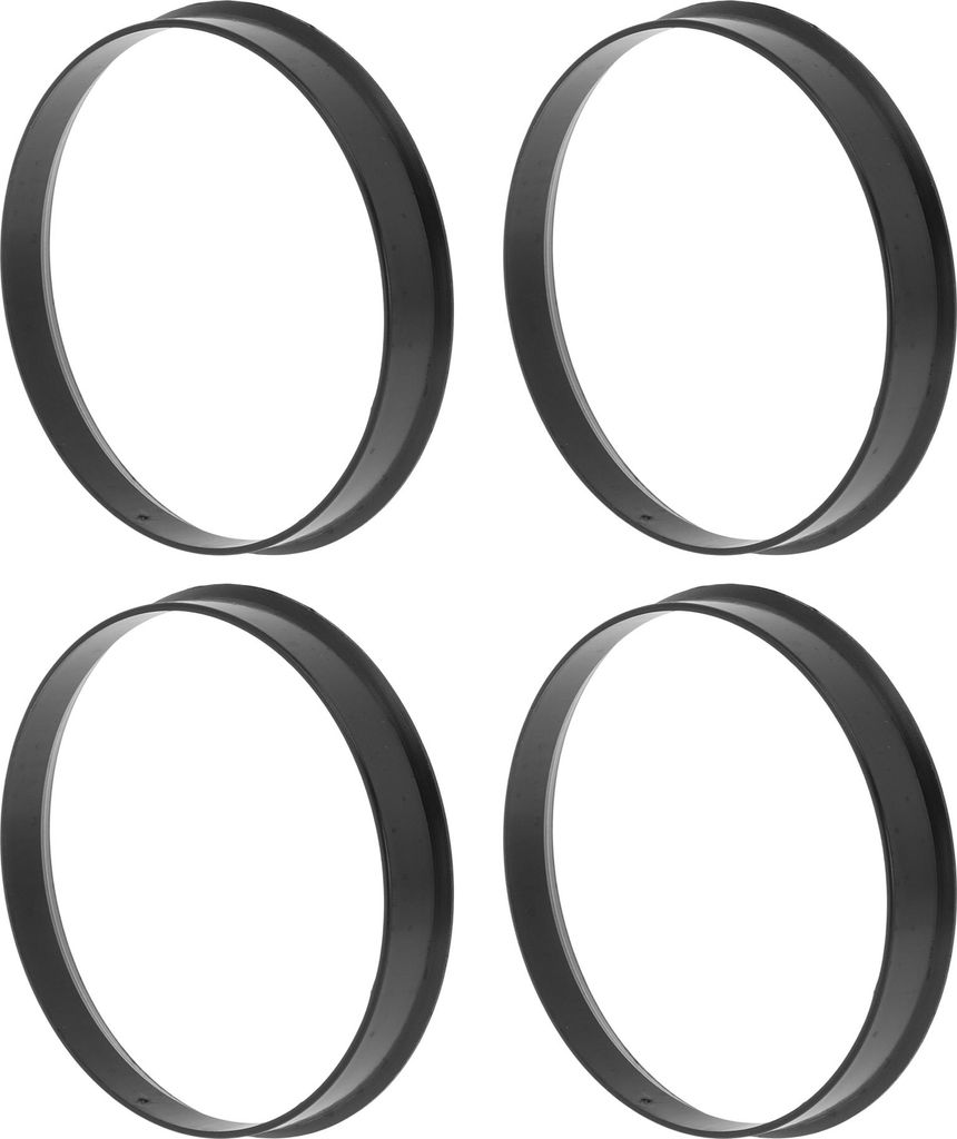 68,1 mm bis 65,1 mm Auto-Radnaben-Zentrierringe Schwarzes Polycarbonat-Räderzentrumswelle-Stoßdämpfende Nabenringe 4 Stück