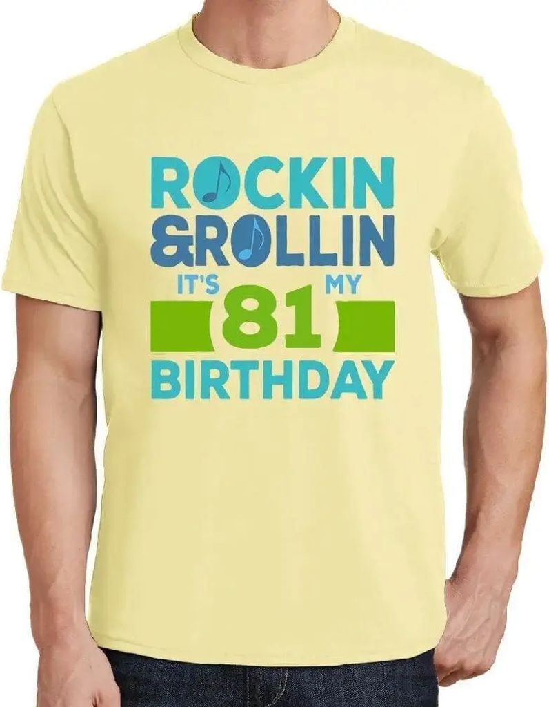 Herren Grafik T-Shirt Rockin' & rollin' es ist mein Geburtstag 81 – Rockin' & Rollin', It's My Birthday 81 – Geschenk 81. Geburtstag Jahrestag 81