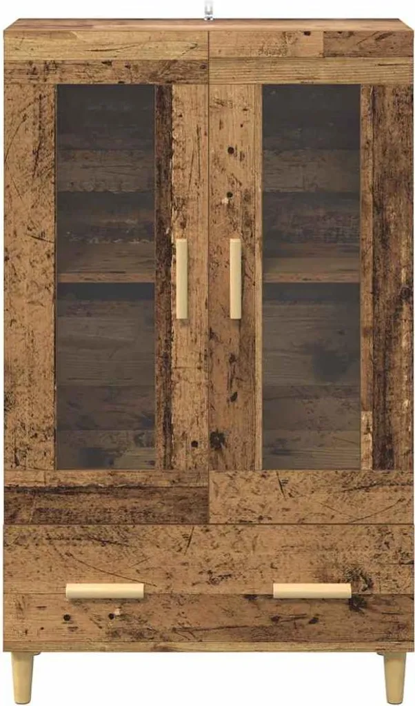 SYFAX™ Mobile Credenza Legno Vecchio 70x31x115cm | Arredo Loft Industriale - 6