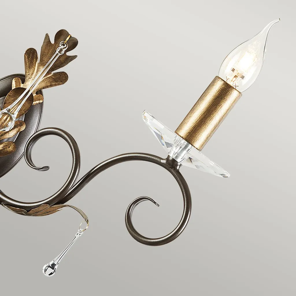 Applique Amarilli Feuille d'Or Elstead Lighting 2xE14 60W Luxe AML2