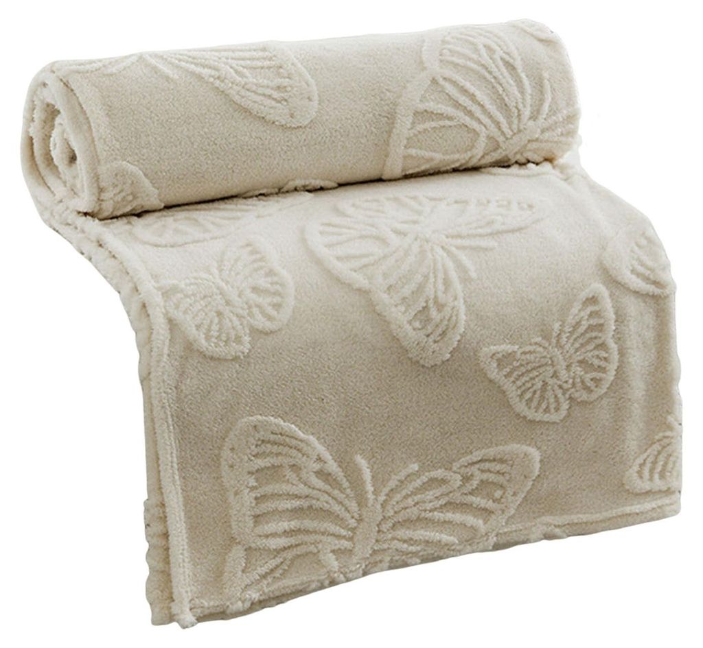 3D-Schmetterlings-Babydecke, doppelseitig, aus weichem Flanell, flauschig, ideal für Babys, Kleinkinder und Neugeborene, geeignet für Jungen und ...