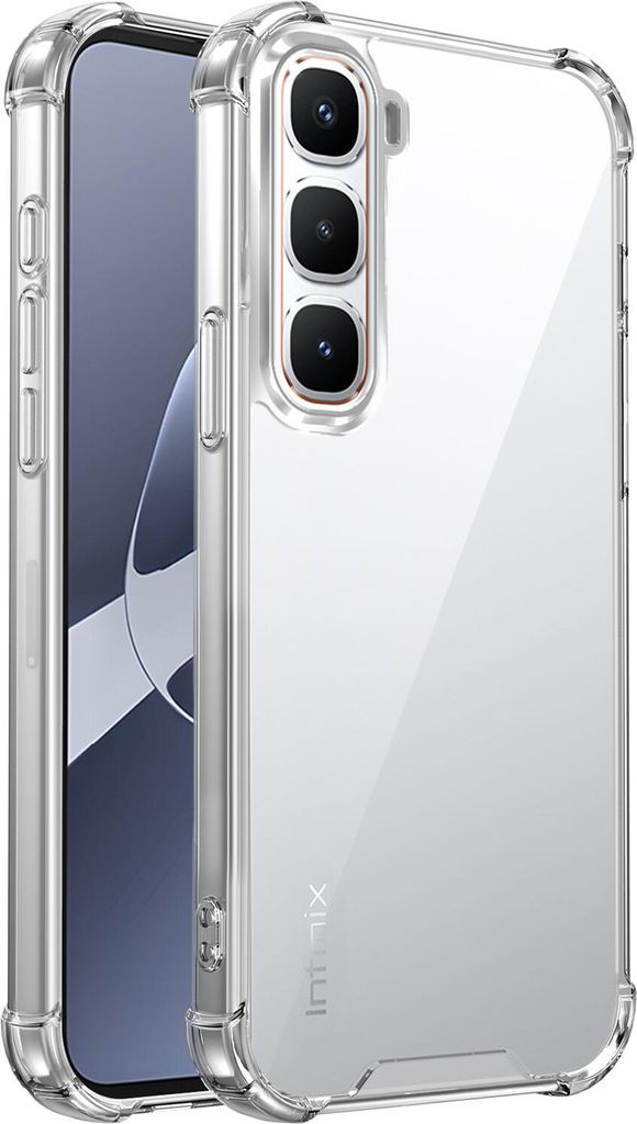 Transparent Hülle für Infinix Hot 60 Pro+/Spark 40 Pro+, Hybrid Klar Rückseite TPU Bumper Stoßfeste Handyhülle