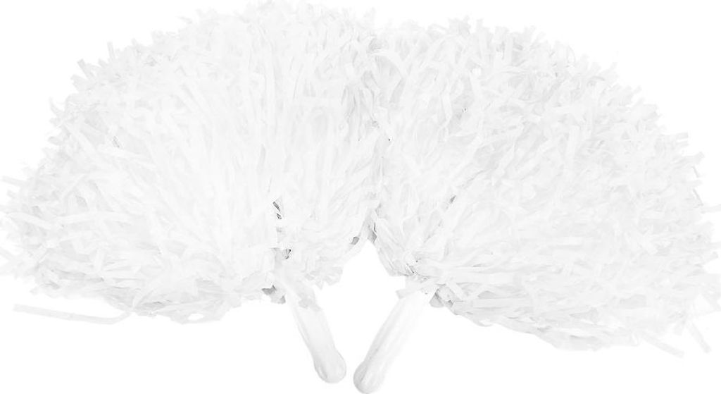 Cheerleader Pompons, Sport Party & Tanz Accessoires für Squad Teams, Weiß