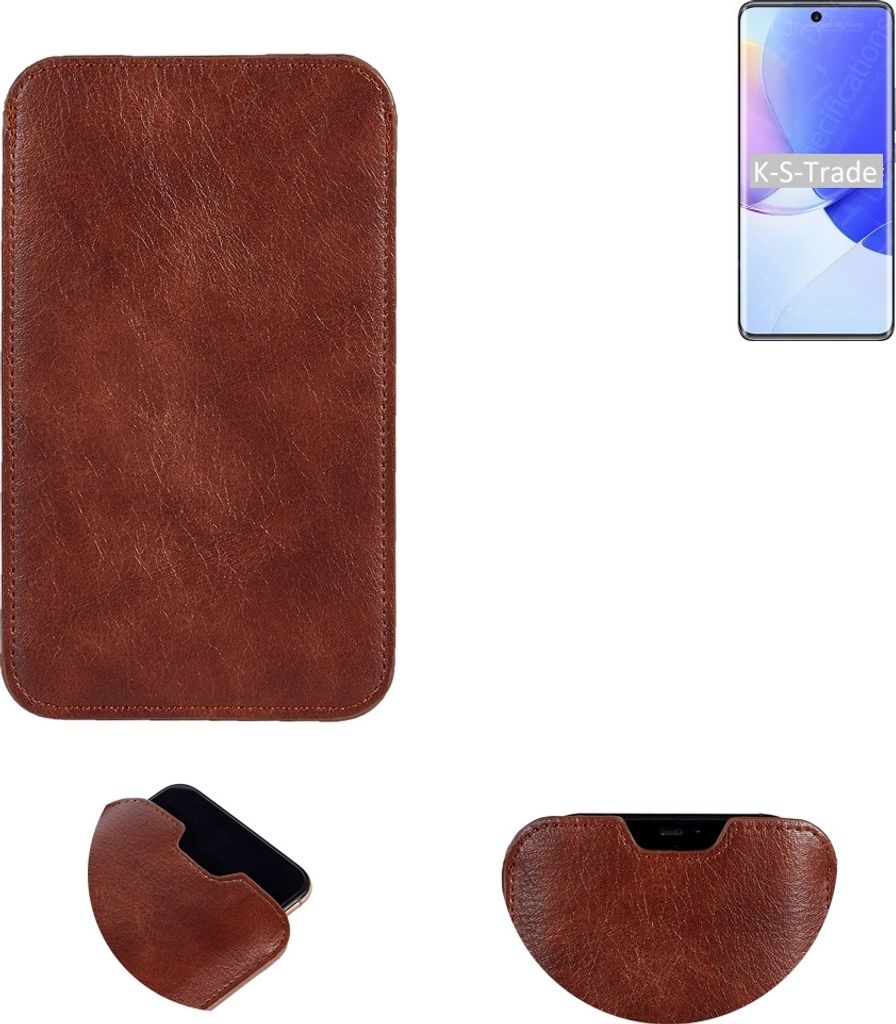 K-S-Trade Schutzhülle Handyhülle kompatibel mit Huawei nova 9 Handytasche Kunstleder Sleeve in braun