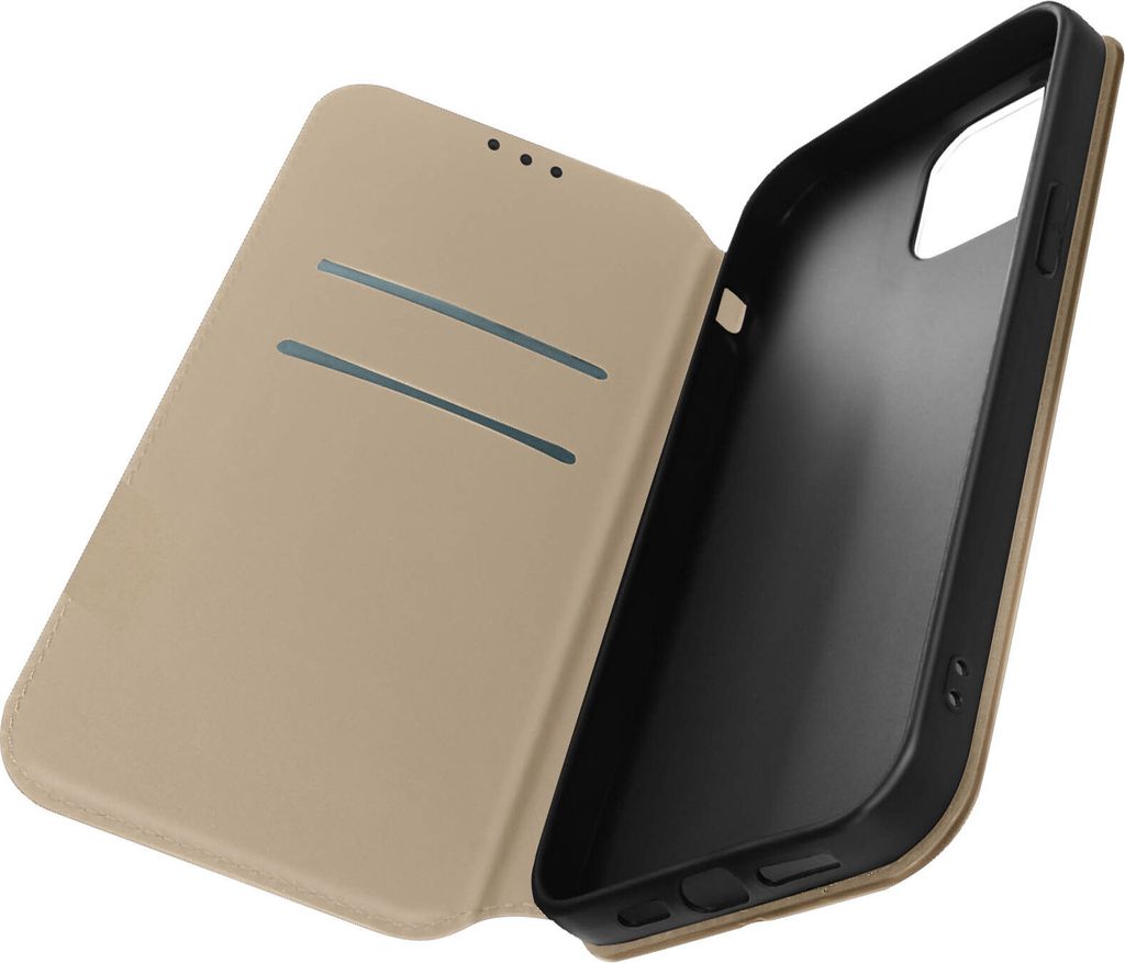 Kunstleder Cover Classic Edition für Apple iPhone 14 Plus – Gold