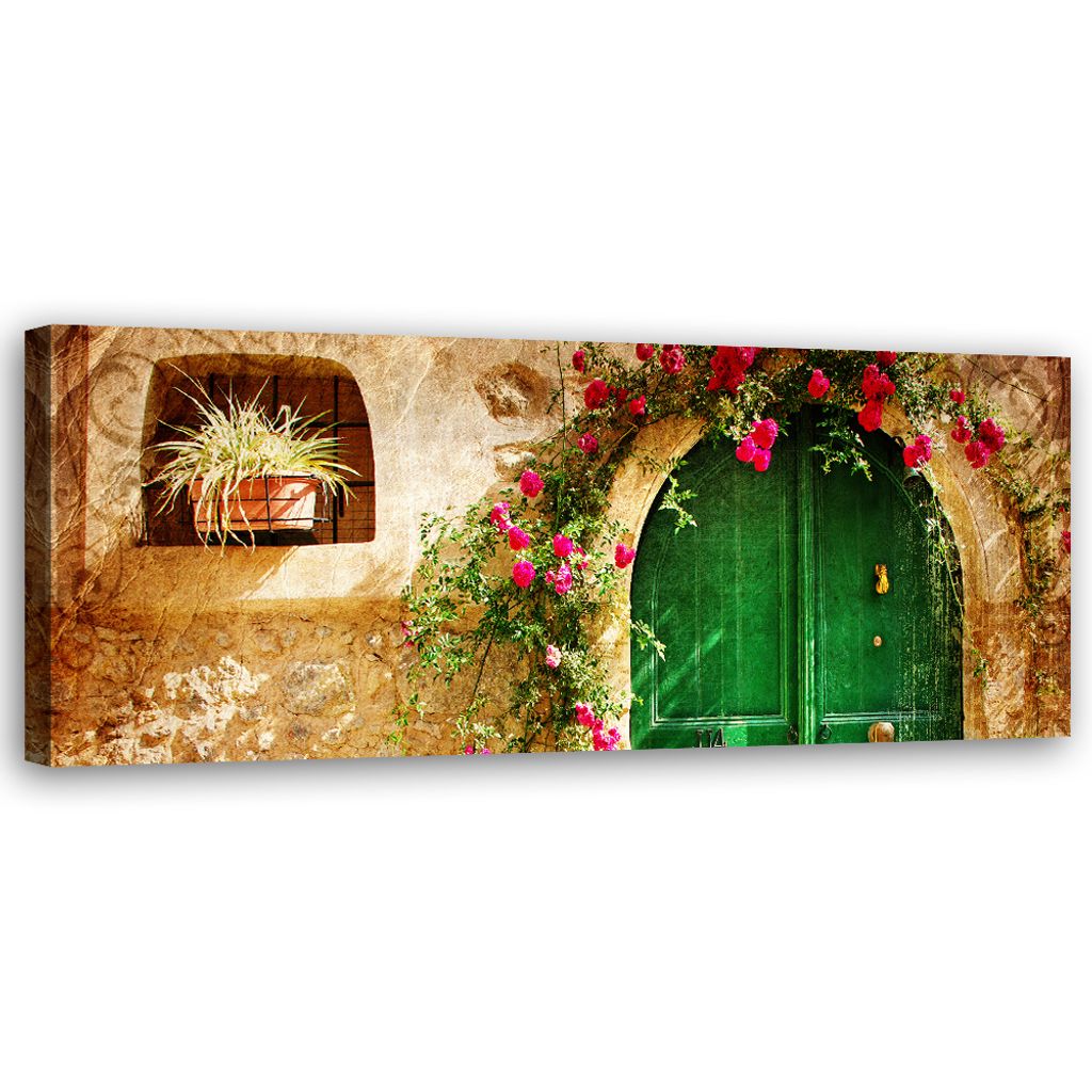 Leinwandbild Alte Türen Architektur 150x50 Feeby Beige bild für die wand bereit zum aufhängen