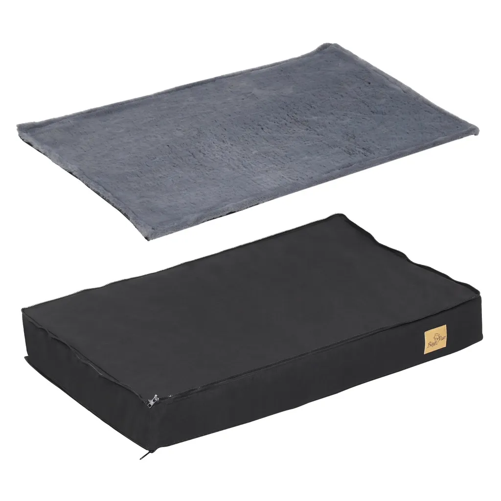 Lit pour Chien Senior ou Sportif - Matelas Orthopédique Lavable 92x56cm