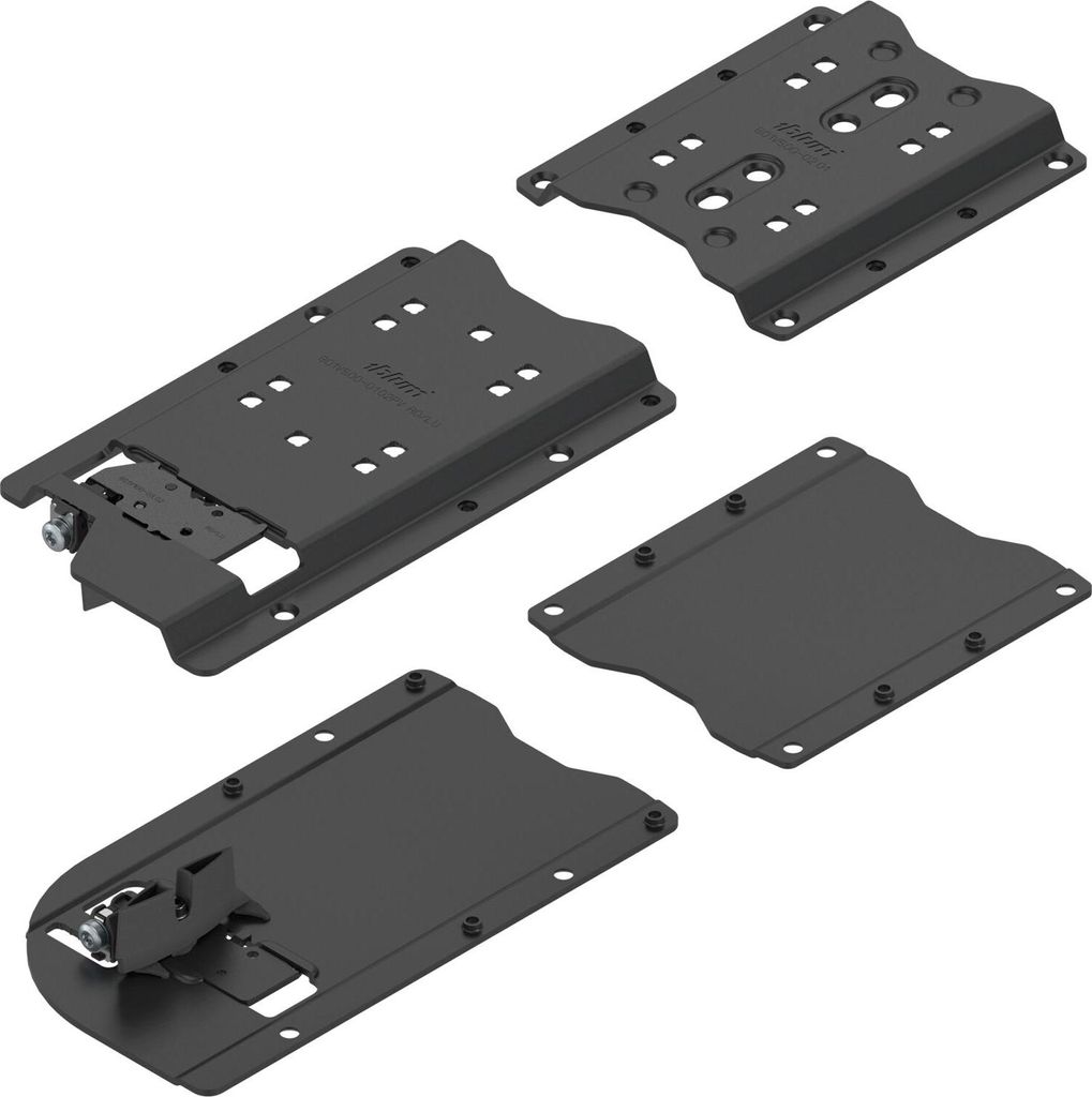 Blum Revego uno Pocketverbinder Set passend zu Aufsatzschrank rechts, Stahl schwarz