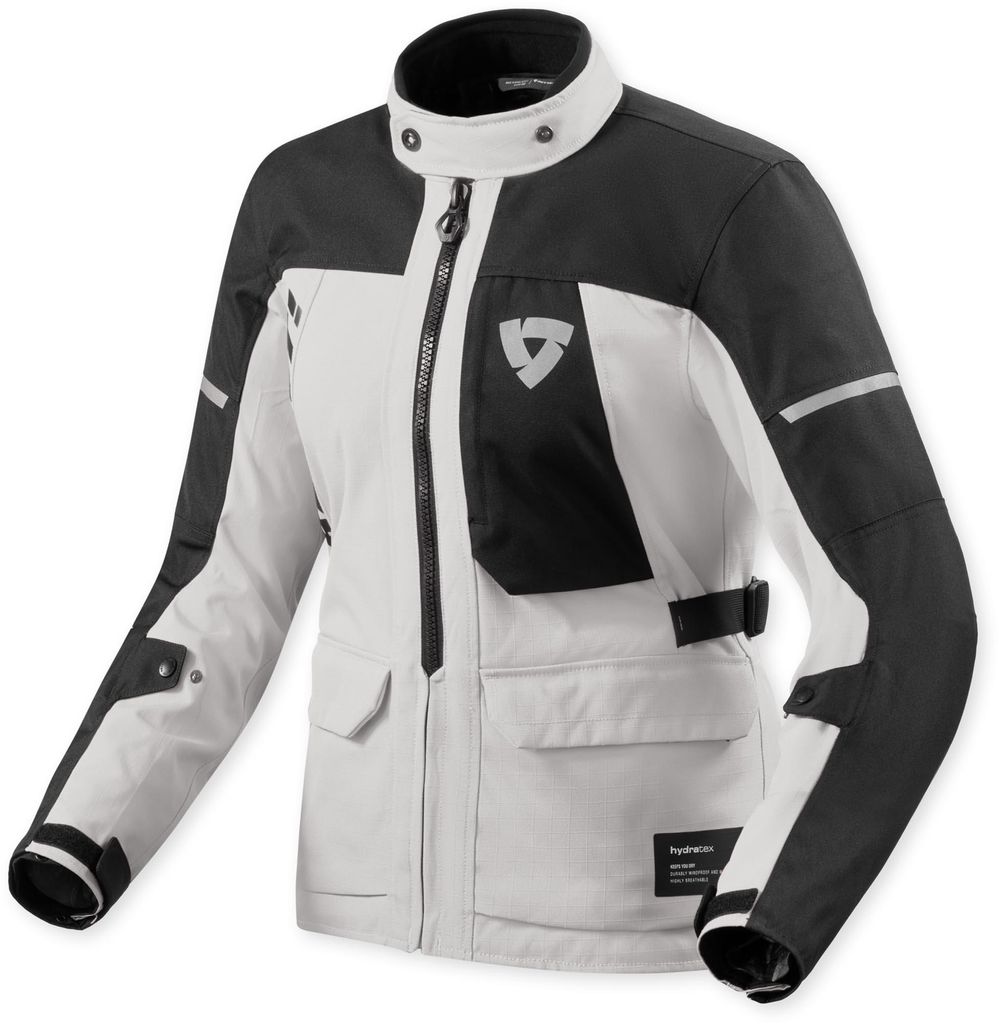 Revit Convergent H2O wasserdichte Damen Motorrad Textiljacke, silber/schwarz, 46