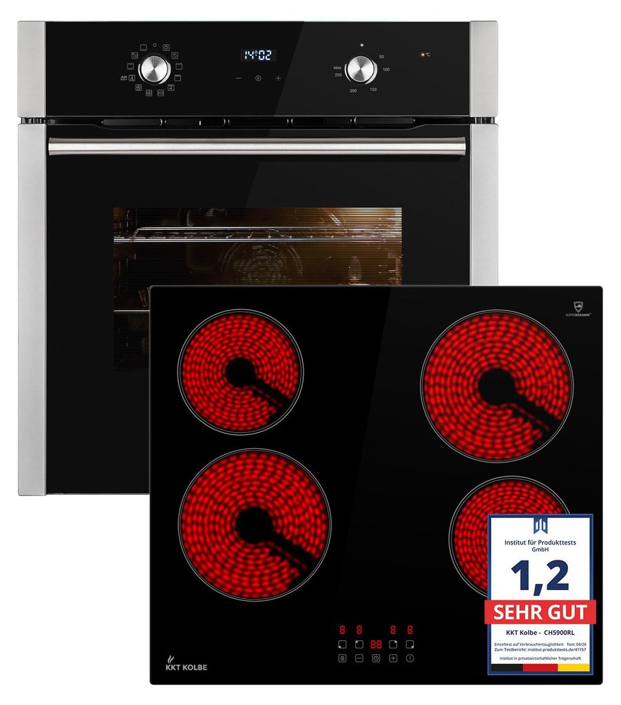Autarkes Herdset: 60cm Einbaubackofen BO8810SS | 59cm Produktbild 