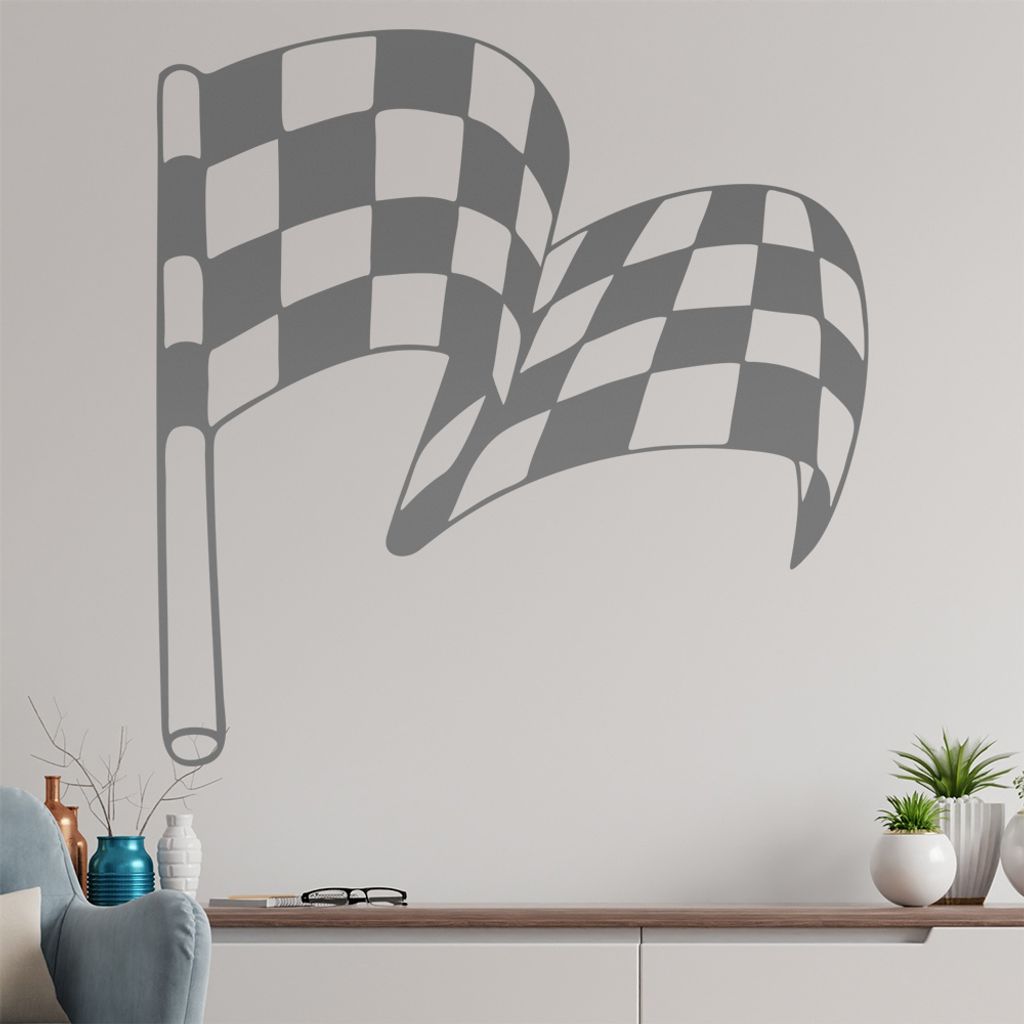Ziel Fahne wehend Wandtattoo in 6 Größen - Wandaufkleber Wall Sticker - Dekoration, Küche, Wohnzimmer, Schlafzimmer, Badezimmer