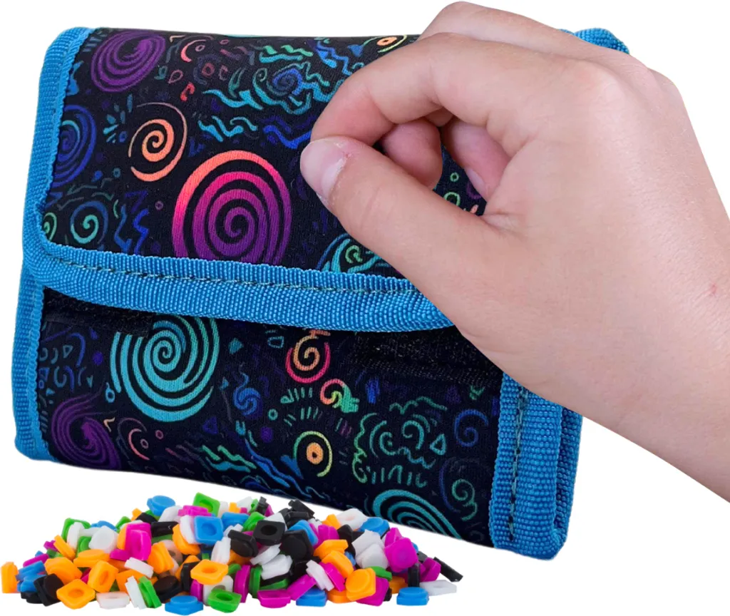 Portefeuille PIXIE CREW bleu Spiral magic 50 pixels en silicone amovibles