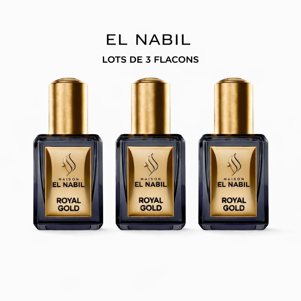 El Nabil Royal Gold 3X5 ml extrait de parfum sans alcool Image du produit 