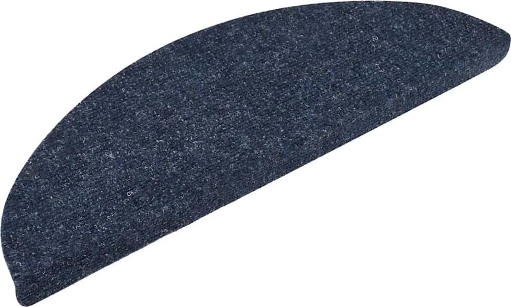 vidaXL Stufenmatten Selbstklebend 5 Stk. 56x17x3 cm Blau Halbrund