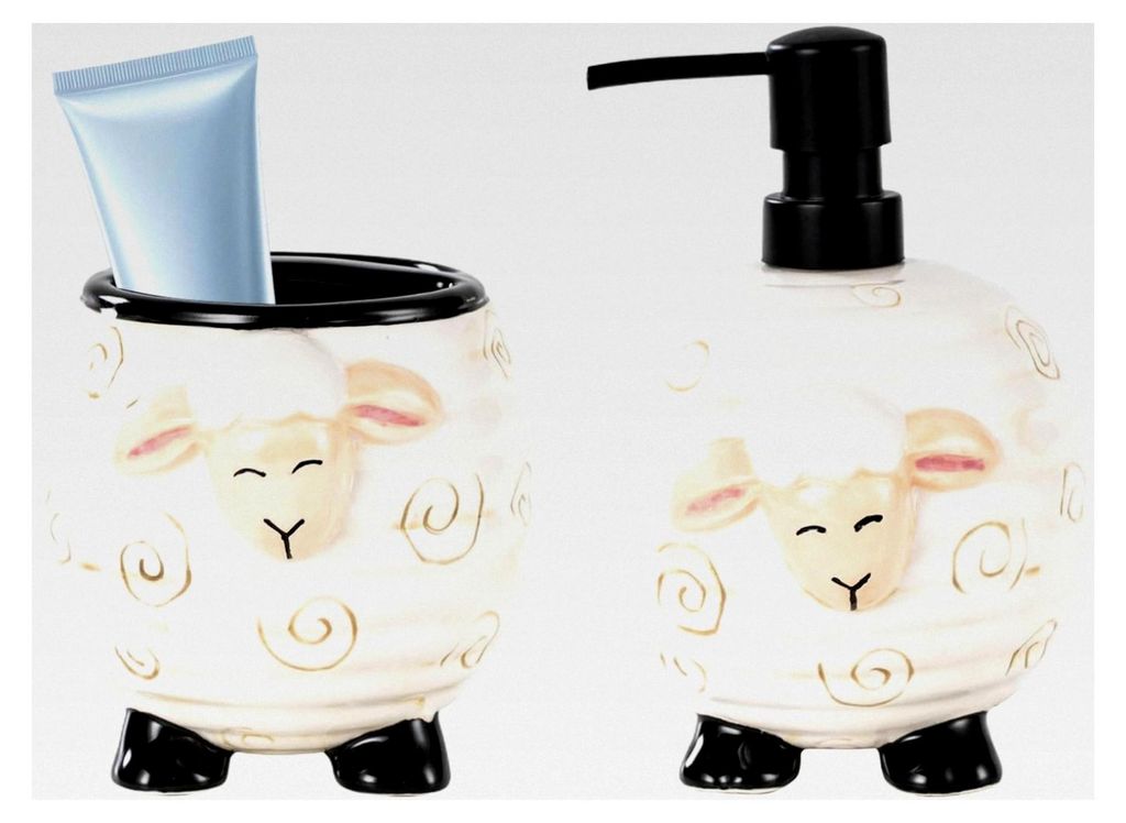 Badezimmer Zubehör Set, 2 Stück Seifenspender - Lotion Seifenspender | Für die Organisation von Zuhause, Familie, Waschbecken, Küche, Hygiene u...