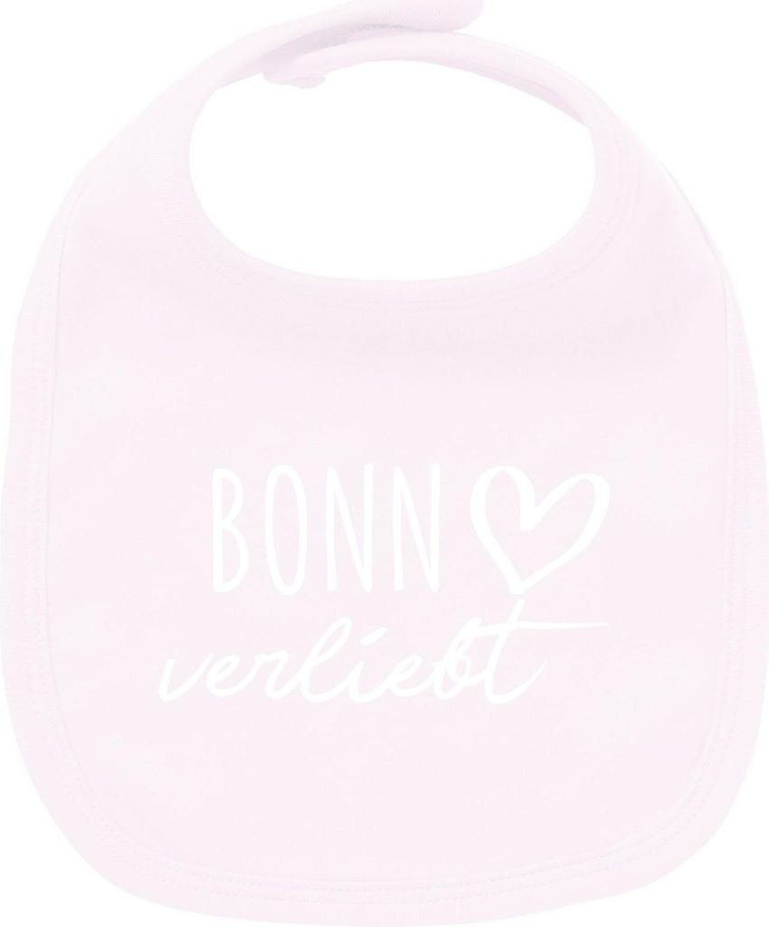 Huuraa Unisex Babylatz Bonn verliebt Geschenk Babypink Baumwolle Bonn Mitbringsel
