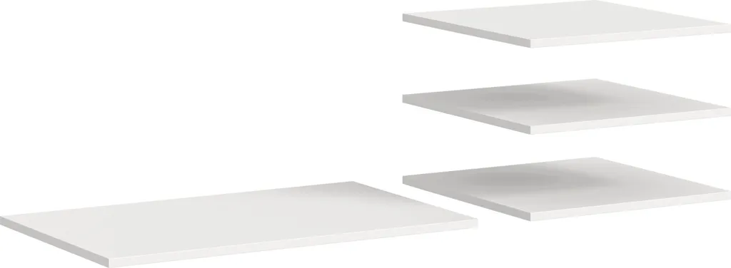 Scaffale Oakland Design Bianco: 4 Mensole Modulari per Arredo Chic