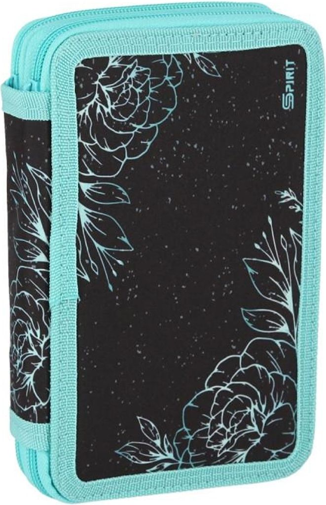 SPIRIT Schüler Etui 28 teilig 2-Zipper Mäppchen FLOWERS Produktbild 