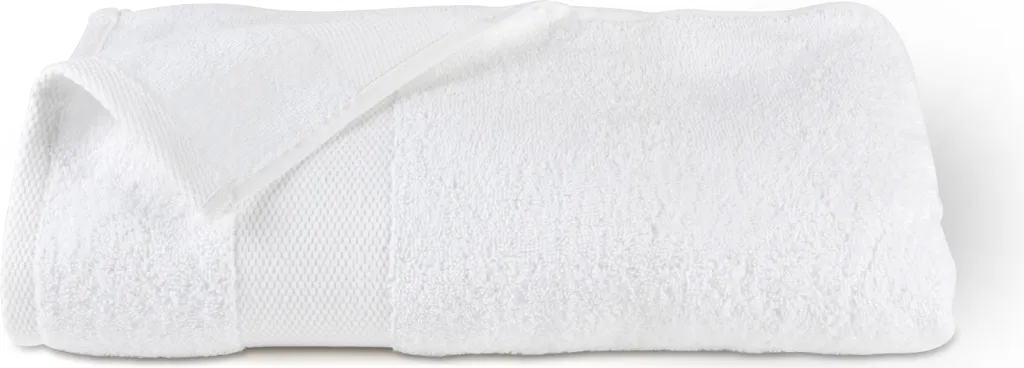 Draps de bain Excelsa Linge de douche Spa en pur coton blanc 100x150 cm