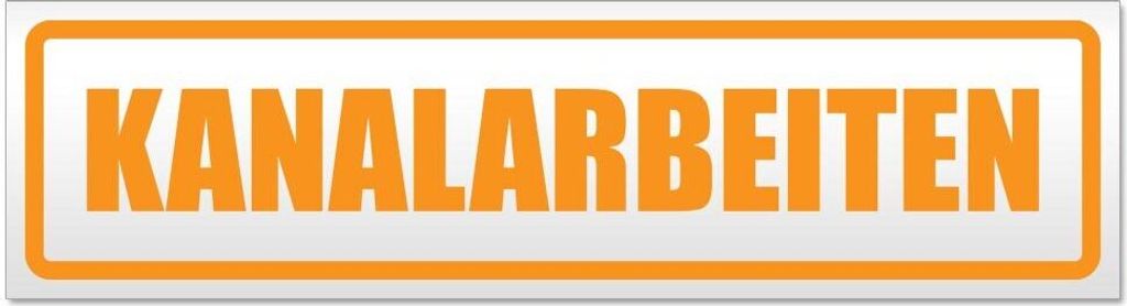 Kiwistar - Autoaufkleber - Orange - 45 x 12 cm - Kanalarbeiten - Hinweis Aufkleber Sticker für Auto, Kfz, Fahrrad, PKW, LKW