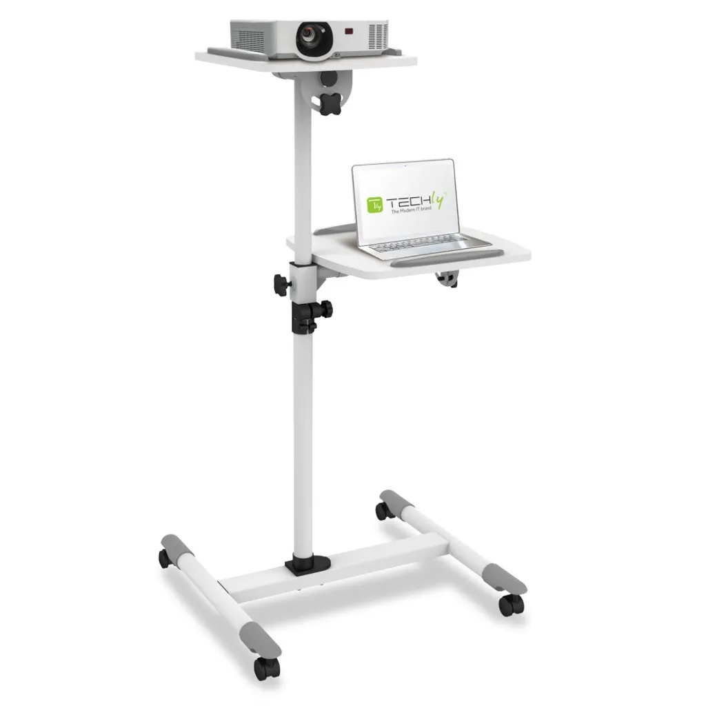 Techly Carrelli universitari flessibili per Notebook/Beamer, 85-110cm, w