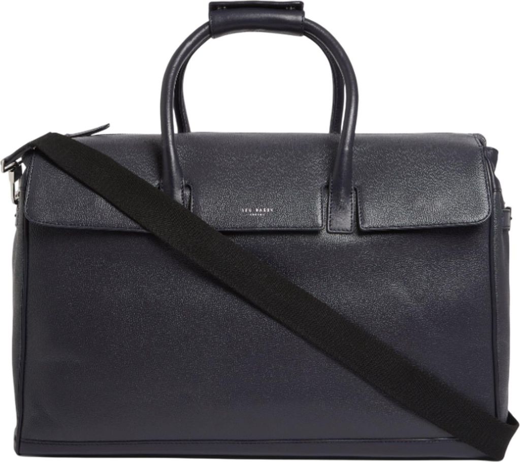 Ted Baker Leder Umhängetasche Reisetasche Caviar Weekend Bag Dk - Navy dunkelblau