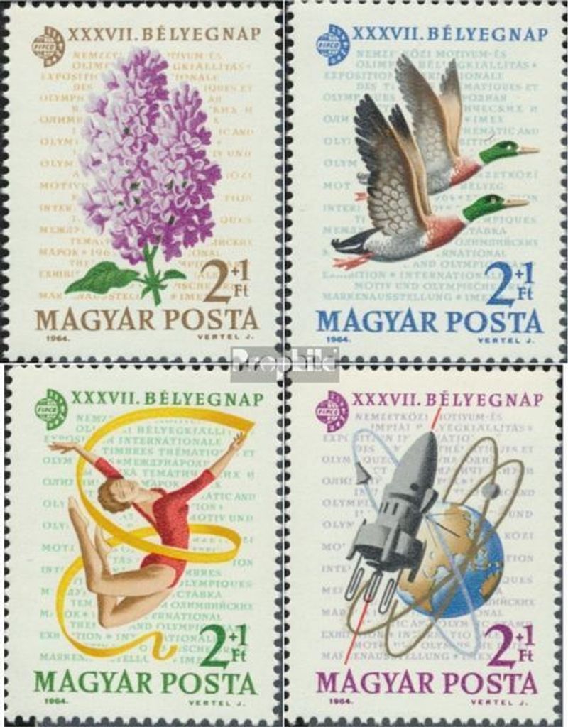 Briefmarken Ungarn 1964 Mi 2053A-2056A (kompl.Ausg.) postfrisch Briefmarkenausstellung