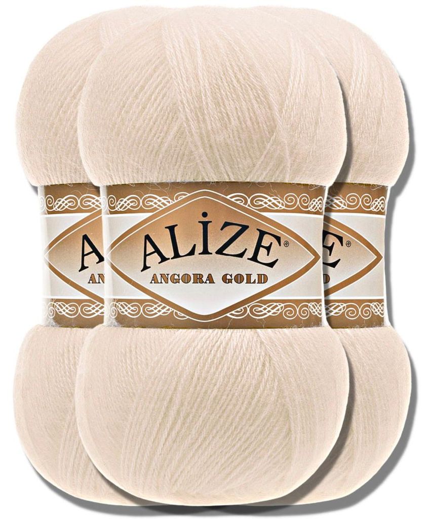 Alize 3x 100g Angora Gold Wolle, Uni, Häkeln, Stricken (67)