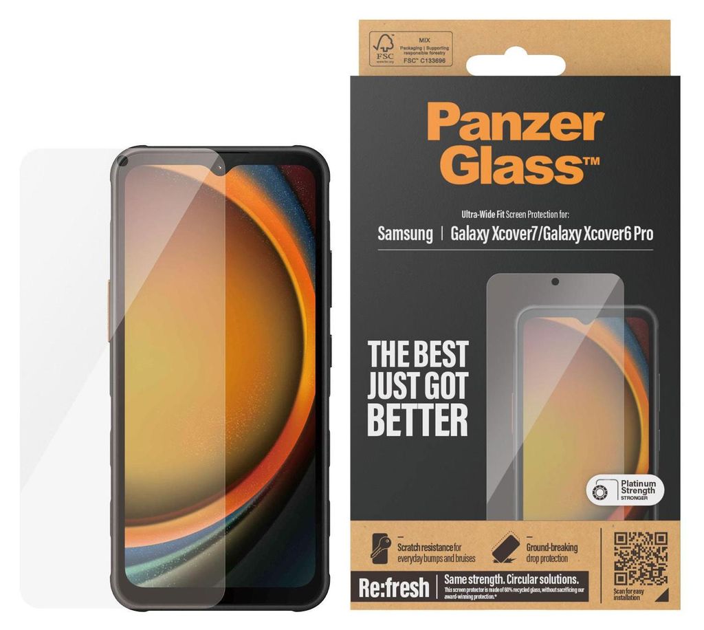 Vetro temperato Panzerglass Ultra-Wide Fit per Samsung Immagine del prodotto 