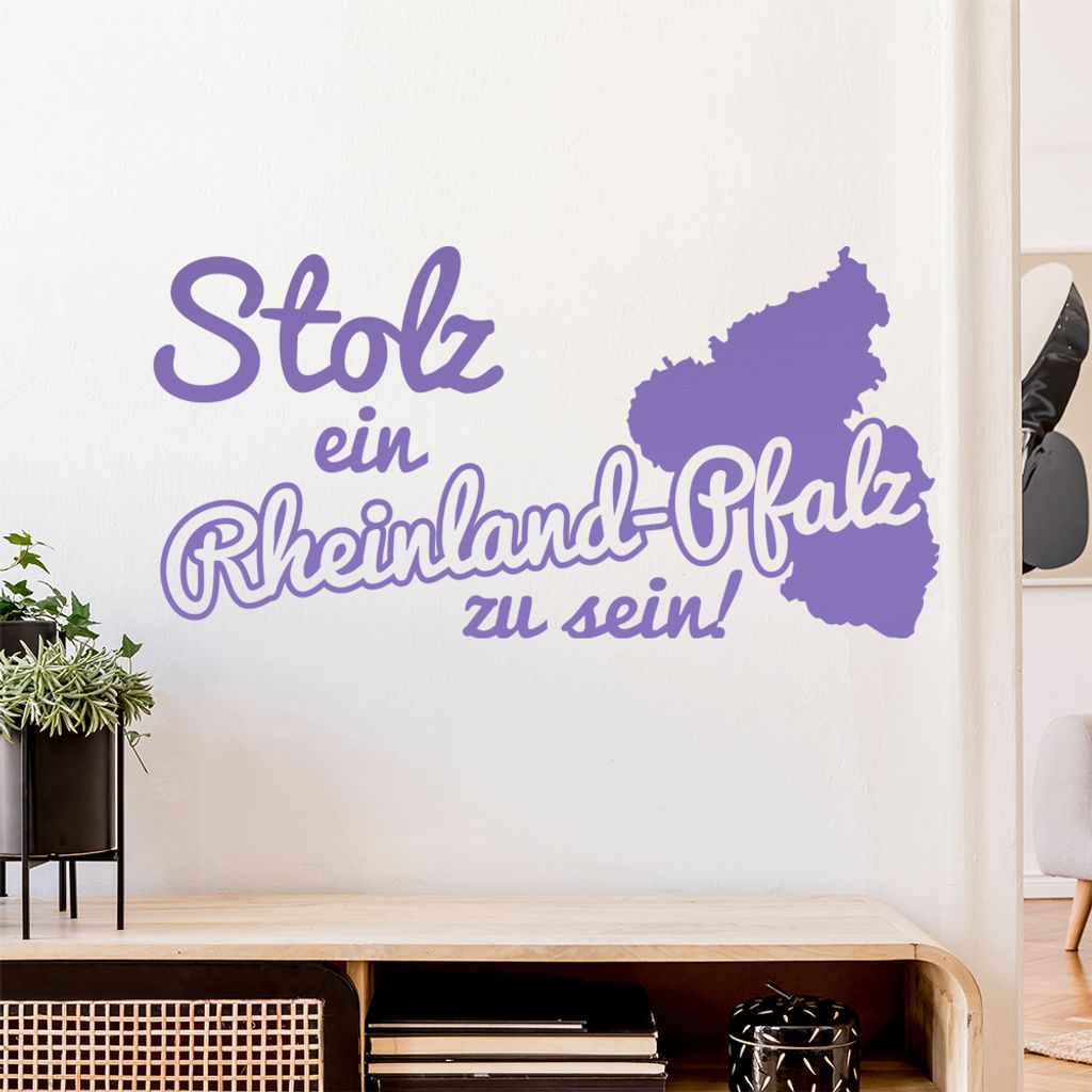 Rheinland-Pfälzer Stolz Wandtattoo Wandaufkleber Wall Sticker - Dekoration, Küche, Wohnzimmer, Schlafzimmer, Badezimmer