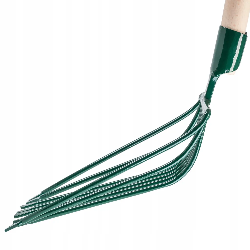 Fourche de Jardin 9 Dents en Métal 131 cm contre le Mal de Dos - Vert - 8